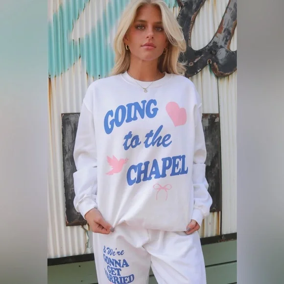 *RESTOCKED* Going To The Chapel White Sweatshirt - Picture 3 of 8